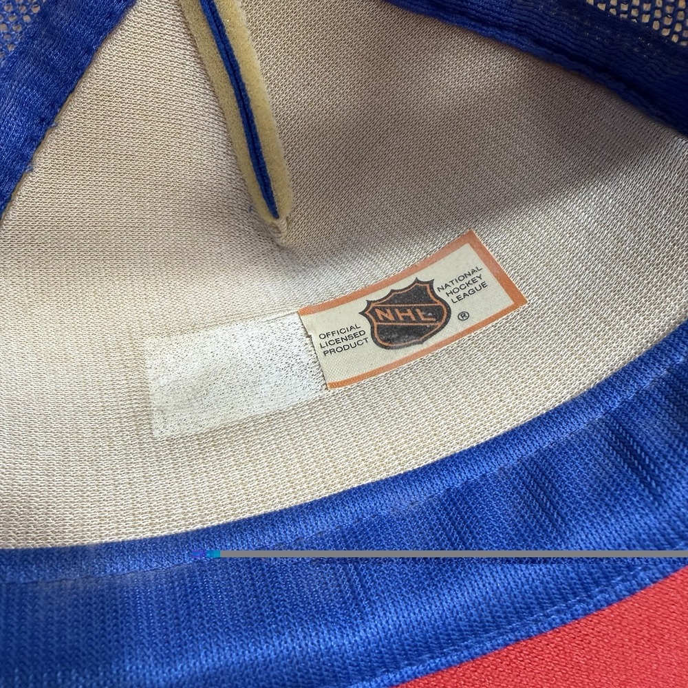 VINTAGE Montreal Canadiens Trucker Hat Cap Snap Back Red Blue  NHL 90s - Picture 4 of 7